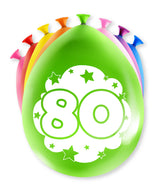 Ballonnen 80 Jaar Hoera 8st